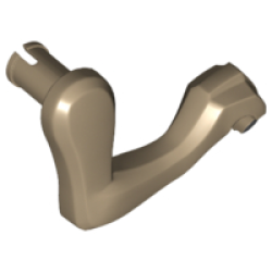 Dinosaur Leg Small (Front) Raptor Right with Black Claws Pattern - Dark Tan Dinosaur Leg Small (Front) Raptor Right with Black Claws Pattern - Dark Tan