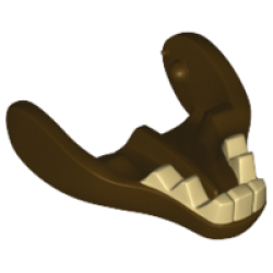 Warg Jaw Lower with Tan Teeth Pattern - Dark Brown Warg Jaw Lower with Tan Teeth Pattern - Dark Brown