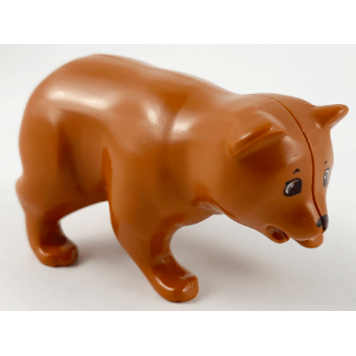 Деталь LEGO bb1376c01pb01 Bear, Belville / Scala with Eyes and Black Nose Pattern - Dark Orange