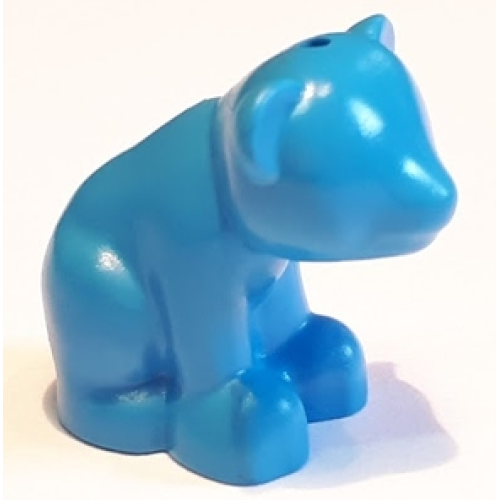 Деталь LEGO 14732 Bear, Friends Style, Baby Cub, Sitting - Dark Azure
