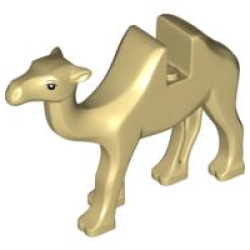 Camel with Black Eyes and White Pupils Pattern - Tan