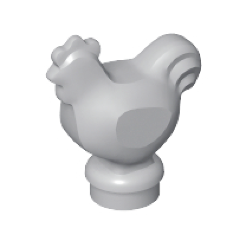 Деталь LEGO 95342 Chicken, Narrow Base - Light Bluish Gray