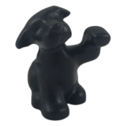 Dog, Belville, Sitting with Raised Paw - Black