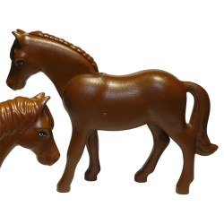 Horse, Belville with Black Rimmed Eyes with Brown Irises, Black Pupils Small Pattern - Brown