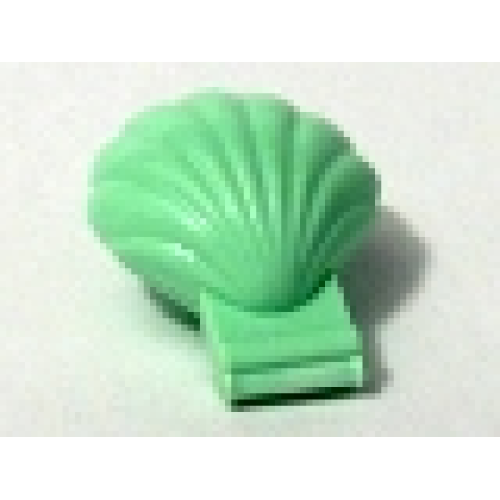 Деталь LEGO 30218 Clam Shell, Folding - Continuous Scalloped Inner Lip - Medium Green