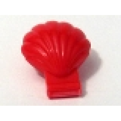 Деталь LEGO 30218 Clam Shell, Folding - Continuous Scalloped Inner Lip - Red
