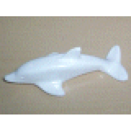 Деталь LEGO 6228u Dolphin with Normal Connection (Undetermined Type) - White