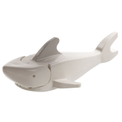 Shark with Pointed Nose and Debossed Eyes - White
