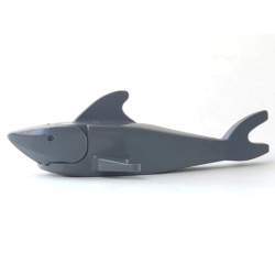Shark with Pointed Nose and Debossed Eyes - Dark Bluish Gray