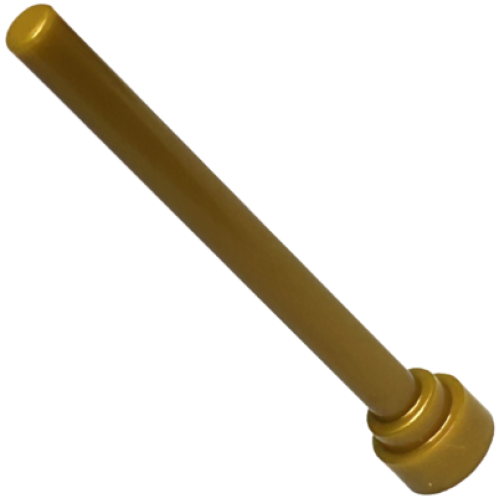 Деталь LEGO 3957b Antenna 4H - Flat Top - Pearl Gold