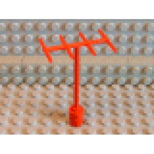 Деталь LEGO 3144 Antenna with Side Spokes - Red