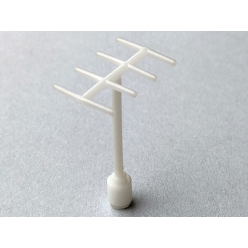 Деталь LEGO 3144 Antenna with Side Spokes - Milky White