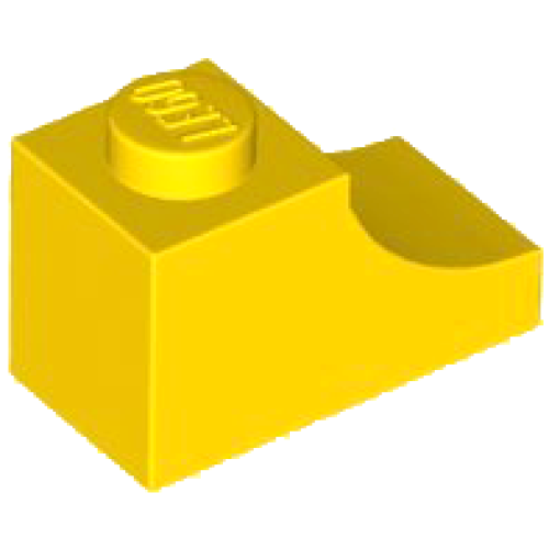 Деталь LEGO 78666 Arch 1 x 2 Inverted - Yellow