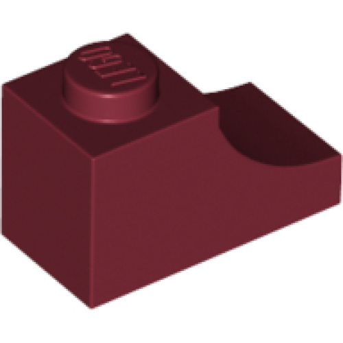 Деталь LEGO 78666 Arch 1 x 2 Inverted - Dark Red