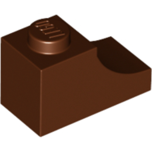 Деталь LEGO 78666 Arch 1 x 2 Inverted - Reddish Brown