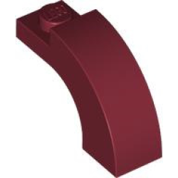 Arch 1 x 3 x 1 2/3 Curved Top - Dark Red