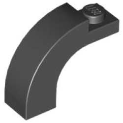 Arch 1 x 3 x 2 Curved Top - Black