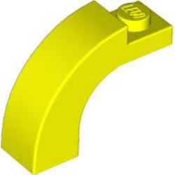 Arch 1 x 3 x 2 Curved Top - Neon Yellow