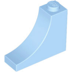 Arch 1 x 3 x 2 Inverted - Bright Light Blue