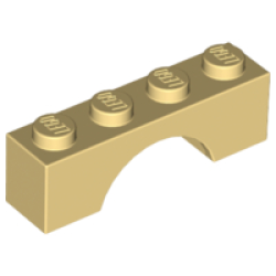 Arch 1 x 4 - Light Yellow