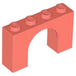 Arch 1 x 4 x 2 - Coral