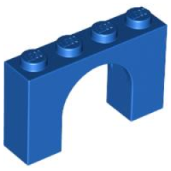 Arch 1 x 4 x 2 - Blue