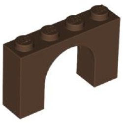 Arch 1 x 4 x 2 - Brown