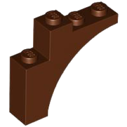 Arch 1 x 4 x 3 - Reddish Brown