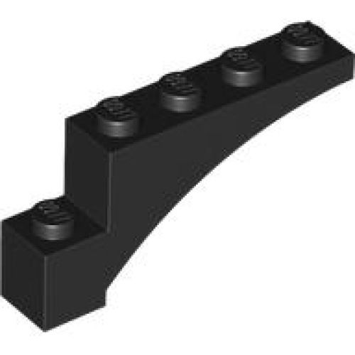 Деталь LEGO 3572 Arch 1 x 5 x 2 Raised - Black