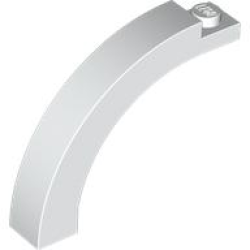 Arch 1 x 5 x 3 1/3 Curved Top - White