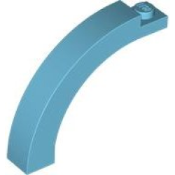 Arch 1 x 5 x 3 1/3 Curved Top - Medium Azure