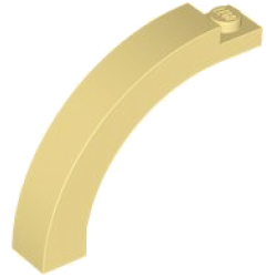Arch 1 x 5 x 3 1/3 Curved Top - Tan