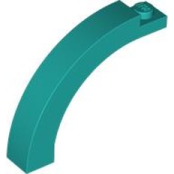 Arch 1 x 5 x 3 1/3 Curved Top - Dark Turquoise