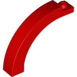Arch 1 x 5 x 3 1/3 Curved Top - Red