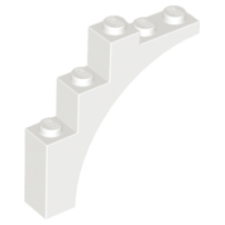 Arch 1 x 5 x 4 - Continuous Bow - White