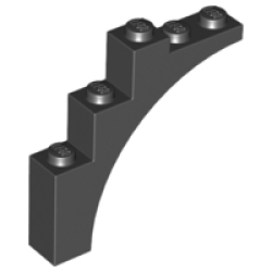 Arch 1 x 5 x 4 - Continuous Bow - Black