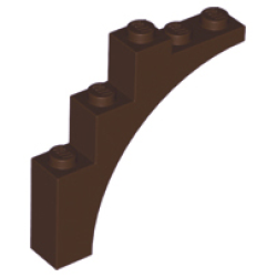 Arch 1 x 5 x 4 - Continuous Bow - Dark Brown