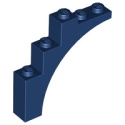 Arch 1 x 5 x 4 - Continuous Bow - Dark Blue