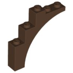 Arch 1 x 5 x 4 - Continuous Bow - Brown