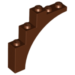 Arch 1 x 5 x 4 - Continuous Bow - Reddish Brown