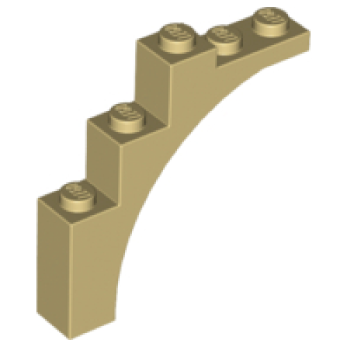 Деталь LEGO 76768 Arch 1 x 5 x 4 - Irregular Bow, Reinforced Underside - Tan