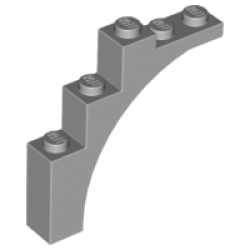 Arch 1 x 5 x 4 - Irregular Bow, Reinforced Underside - Light Bluish Gray