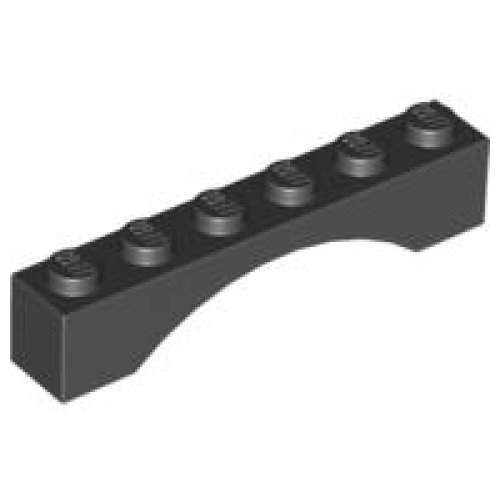 Деталь LEGO 3455 Arch 1 x 6 - Black