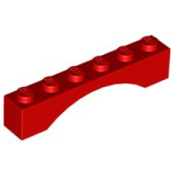 Arch 1 x 6 - Red