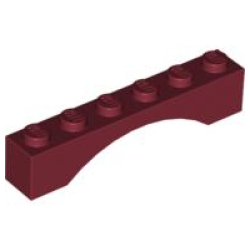 Arch 1 x 6 - Dark Red