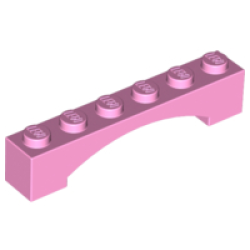 Arch 1 x 6 Raised Arch - Bright Pink