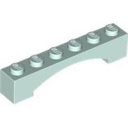 Arch 1 x 6 Raised Arch - Light Aqua