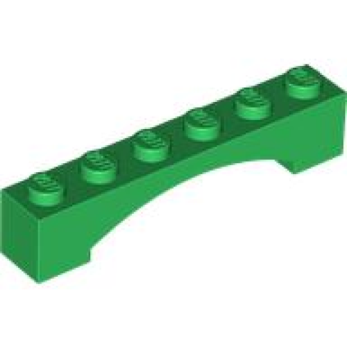 Деталь LEGO 92950 Arch 1 x 6 Raised Arch - Green