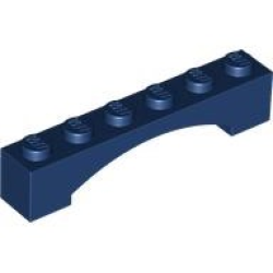 Arch 1 x 6 Raised Arch - Dark Blue