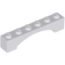 Arch 1 x 6 Raised Arch - Light Bluish Gray